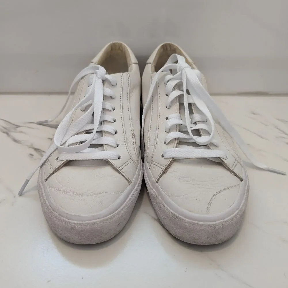 Madewell Off-White Sidewalk Low Top Leather Upper Sneakers Tennis Shoes Size 7.5